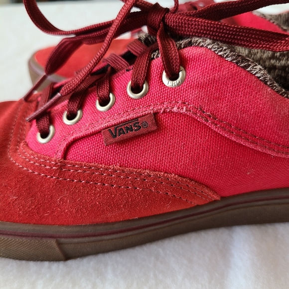 Vans Pro Size 8 men Red suede Skater shoe UltraCush - Picture 5 of 7